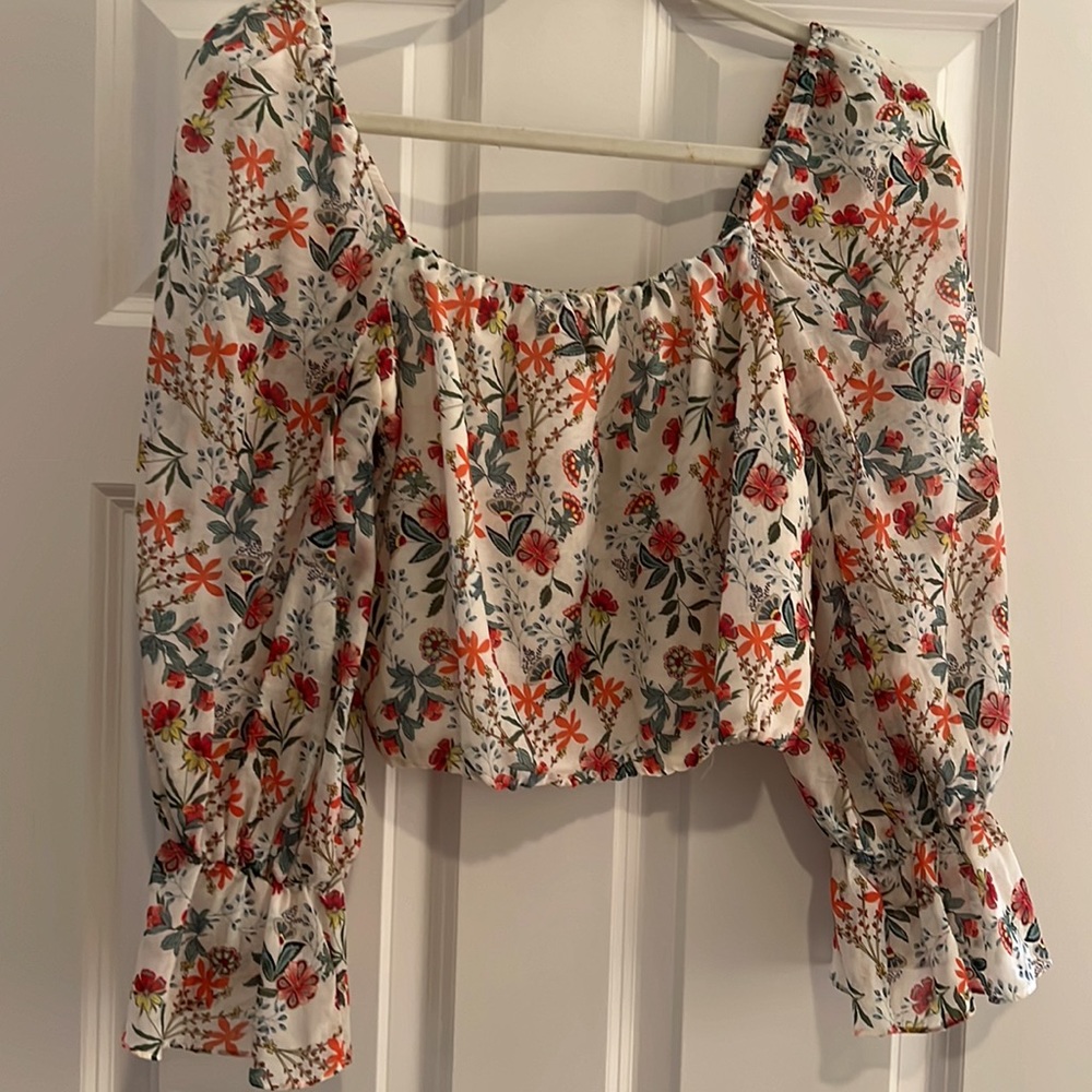 Alice and Olivia Floral Off the Shoulder Top